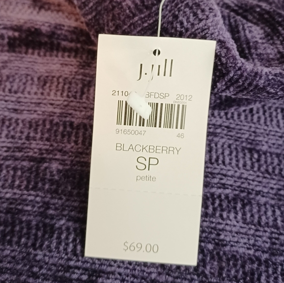 NWT J.Jill Blackberry SP Plush Turtleneck Sweater - Picture 9 of 12